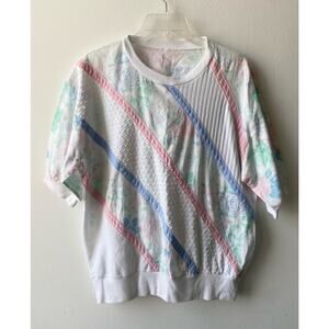 Vintage 80s 11 Shirt Bundle Floral Striped Embroidered Cottage Grandma Retro Top